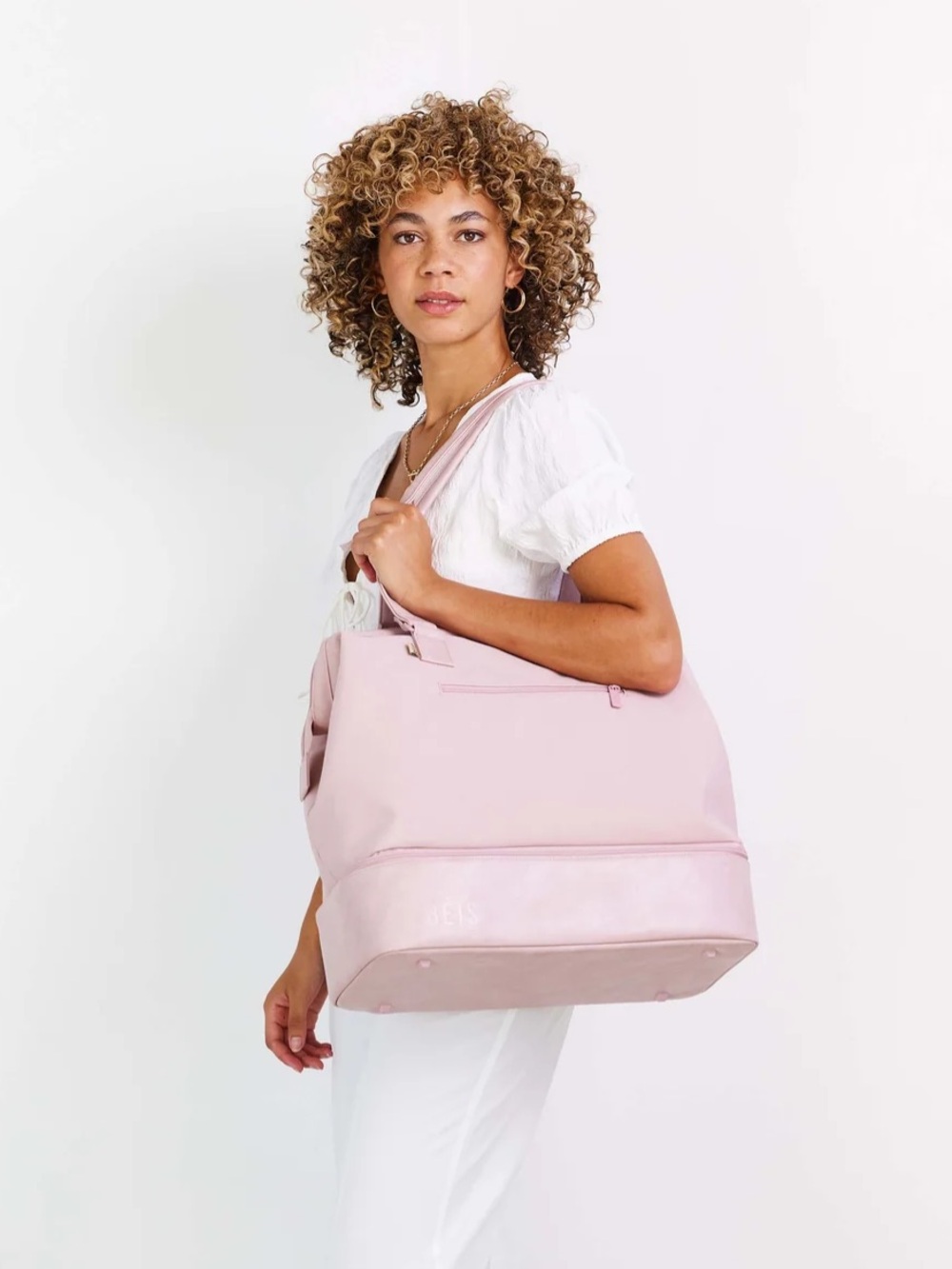 BEIS Weekender Mini Bag in Atlas Pink
